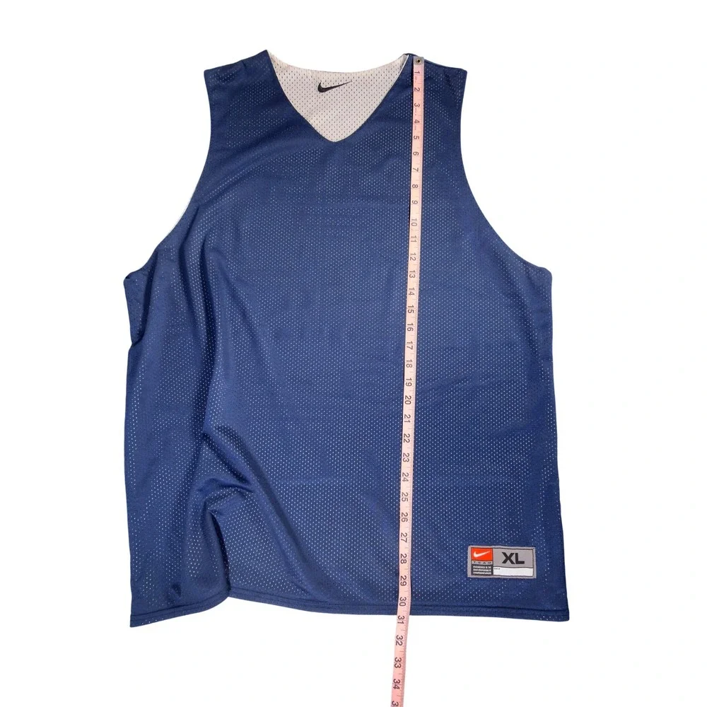 Nike Basketball Jersey Mens XL Navy Blue Excellent Reversible Mesh Tank Top‎